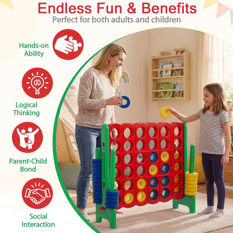 Jumbo 4-to-Score Game Set 3.5FT Tall Oversized Outdoor Lawn Game by DirectDeals