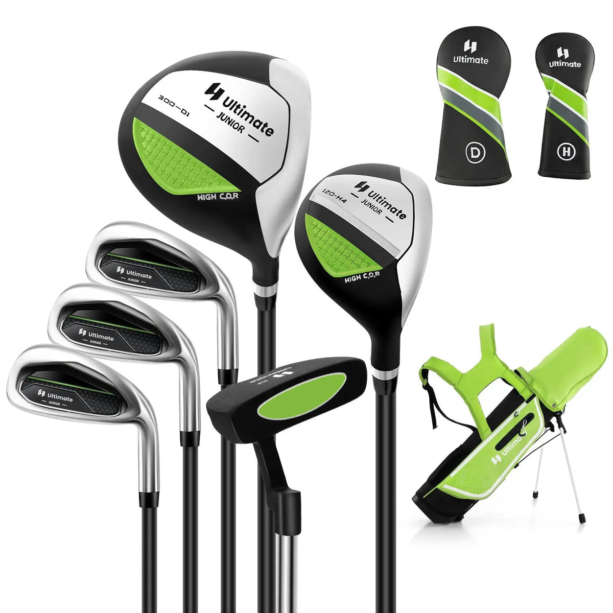 Junior Complete Golf Club Set with Stand Bag Rain Hood, photo 9 of 10