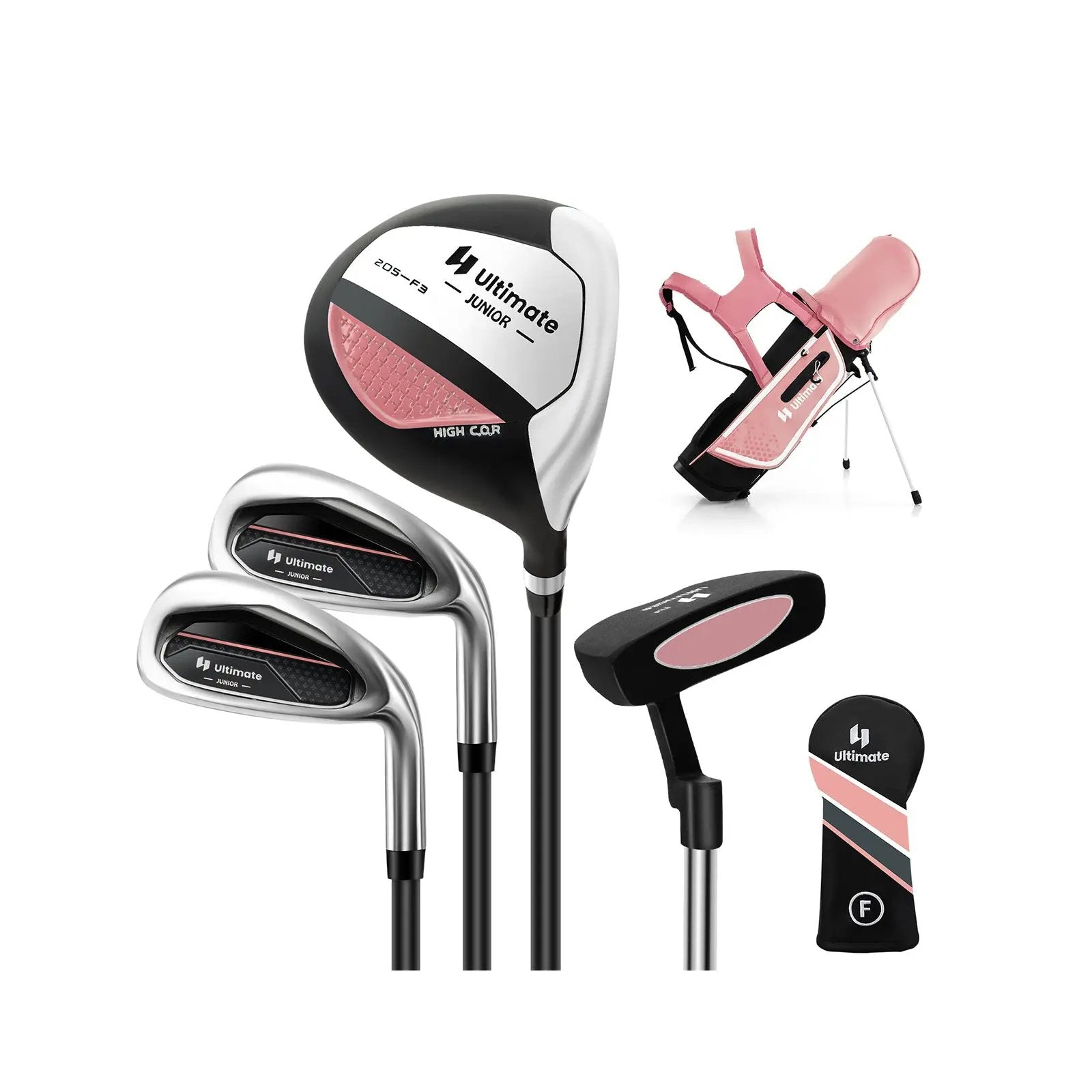 Junior Complete Golf Club Set Right Hand with Rain Hood for Kids by DirectDeals