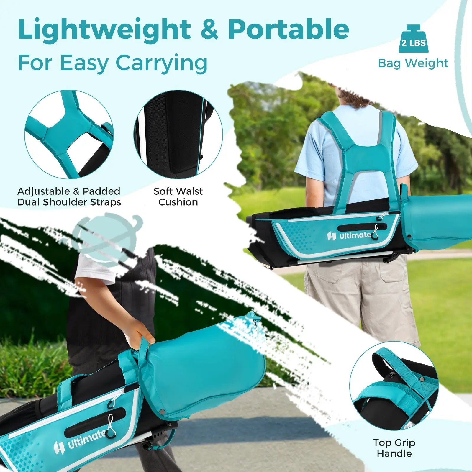 Junior Complete Golf Club Set for Kids with Rain Hood Right Hand Children Golf Age 8-10 Years Old by DirectDeals
