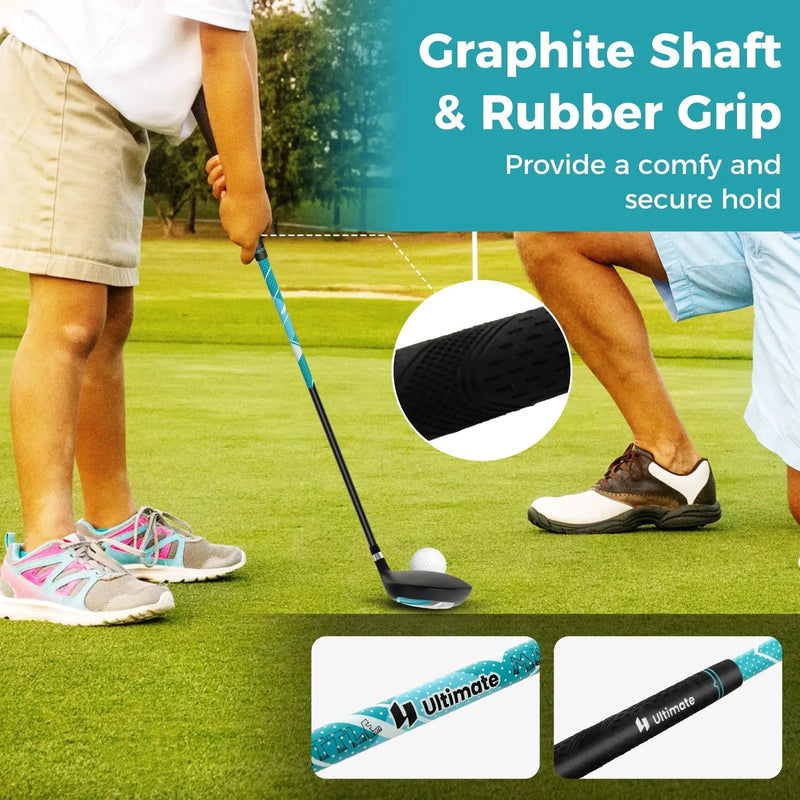 Junior Complete Golf Club Set for Kids with Rain Hood Right Hand Children Golf Age 8-10 Years Old by DirectDeals