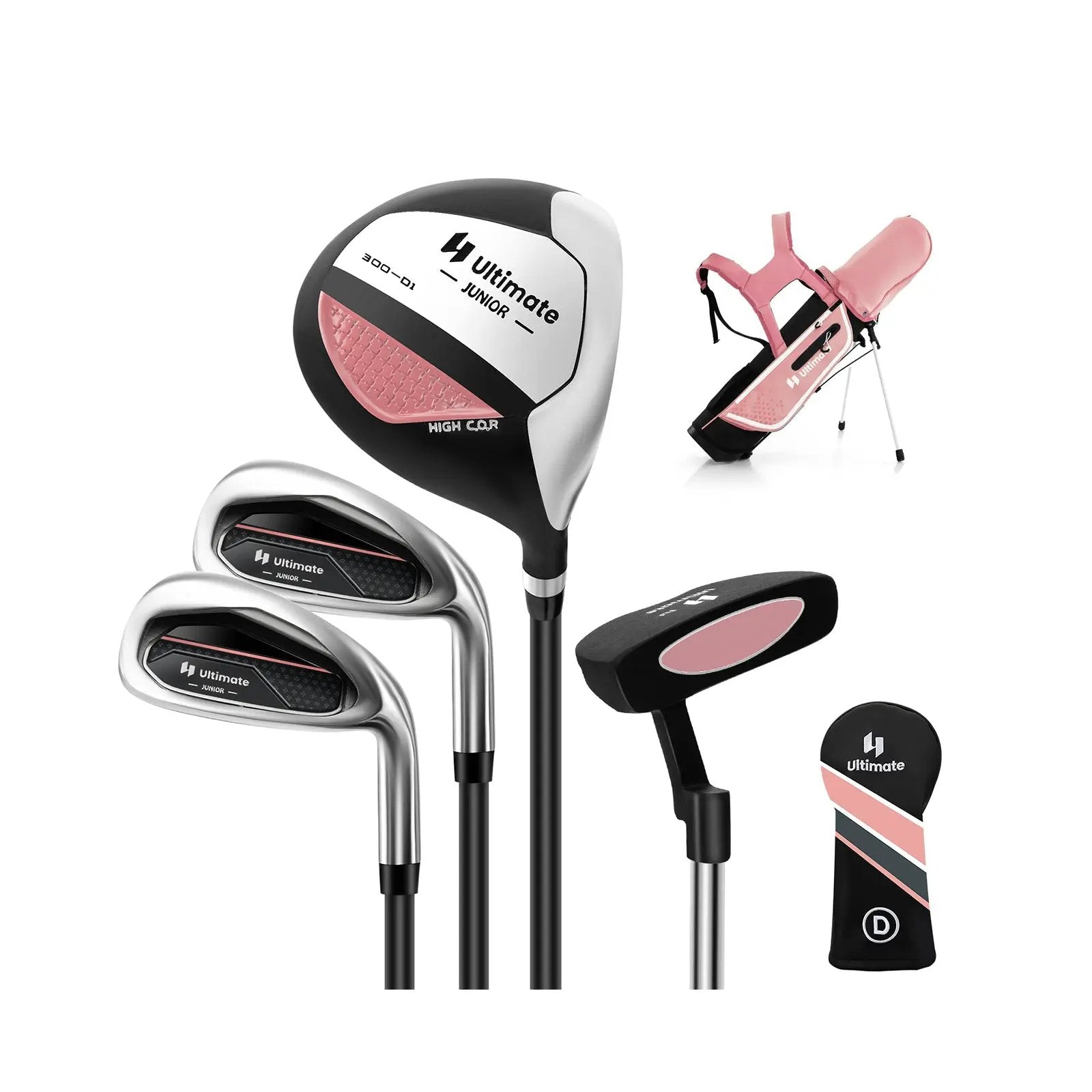 Junior Complete Golf Club Set for Kids with Rain Hood Right Hand Children Golf Age 8-10 Years Old by DirectDeals