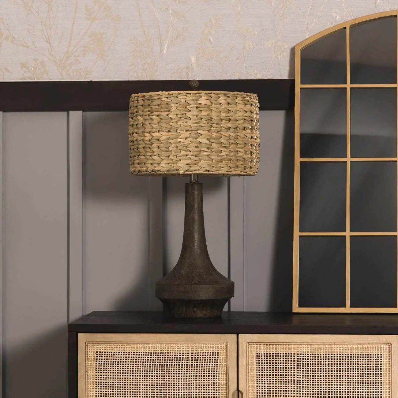 Kabankalan Seagrass Resin Table Lamp by Boutique Rugs