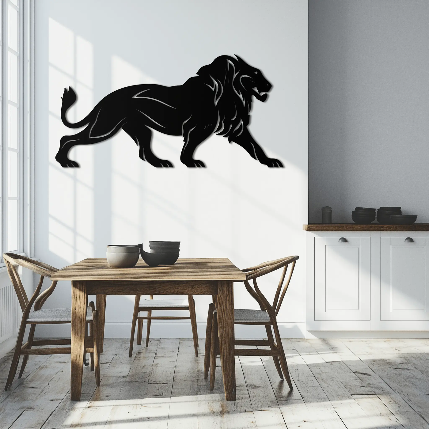Majestic Lion Wall Art - Steel Wall Decor for Home and Office -KAF002 by Enova Art