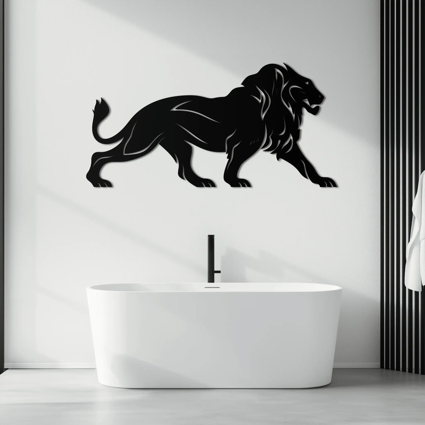 Majestic Lion Wall Art - Steel Wall Decor for Home and Office -KAF002 by Enova Art