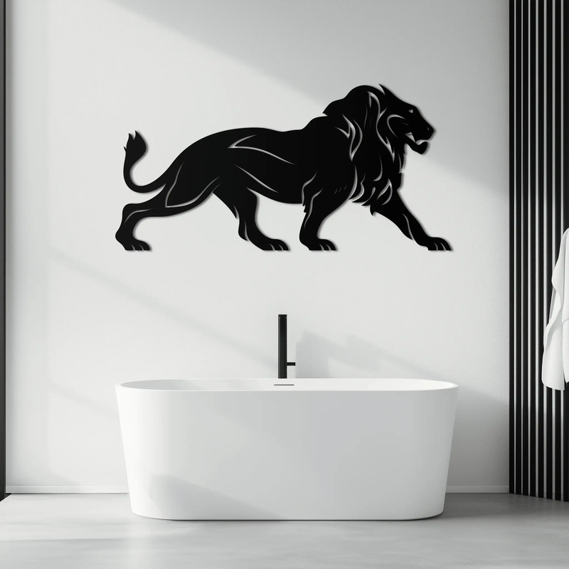 Majestic Lion Wall Art - Steel Wall Decor for Home and Office -KAF002 by Enova Art