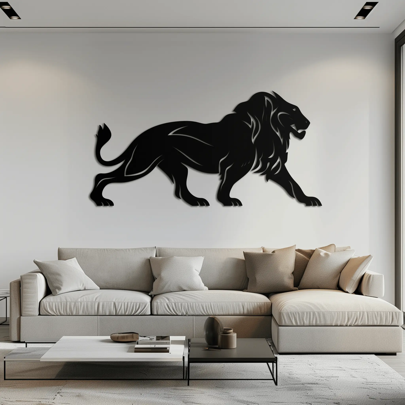 Majestic Lion Wall Art - Steel Wall Decor for Home and Office -KAF002 by Enova Art