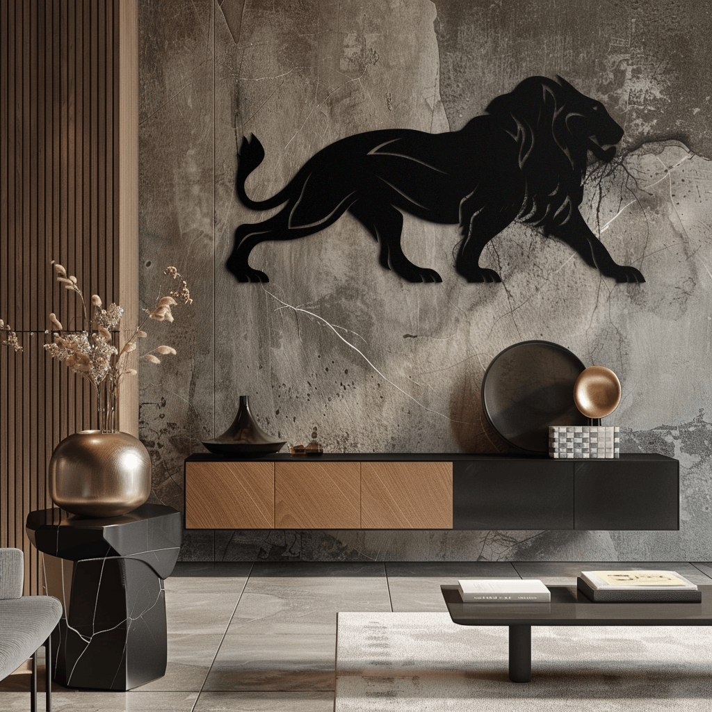 Majestic Lion Wall Art - Steel Wall Decor for Home and Office -KAF002 by Enova Art