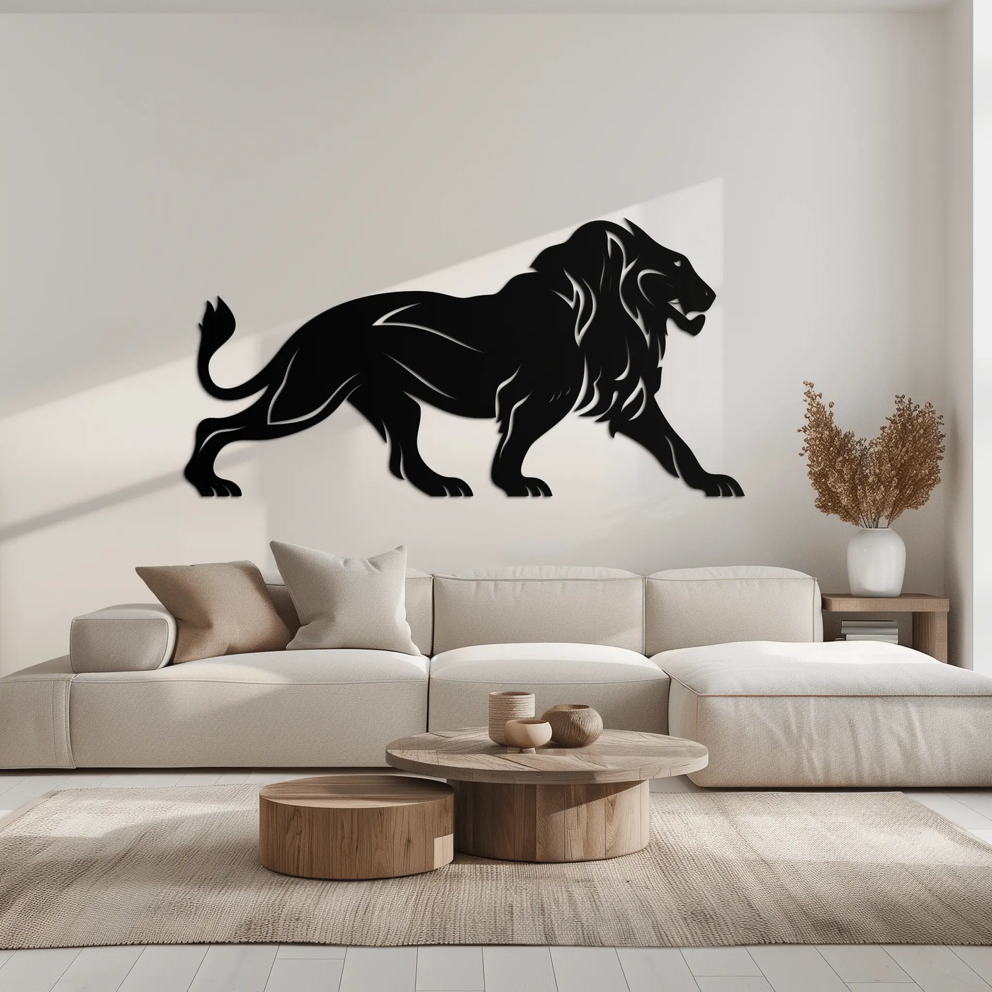Majestic Lion Wall Art - Steel Wall Decor for Home and Office -KAF002 by Enova Art