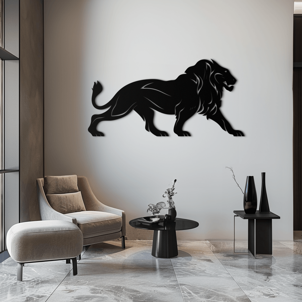 Majestic Lion Wall Art - Steel Wall Decor for Home and Office -KAF002 by Enova Art