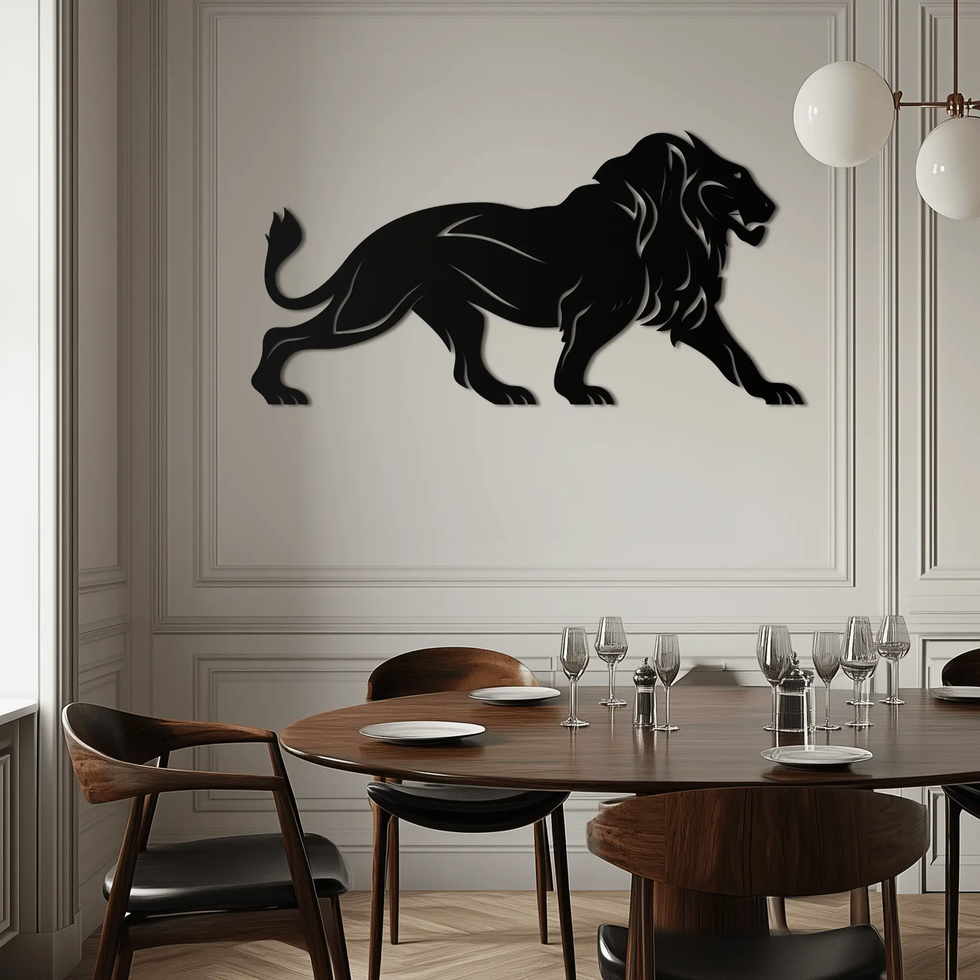 Majestic Lion Wall Art - Steel Wall Decor for Home and Office -KAF002 by Enova Art