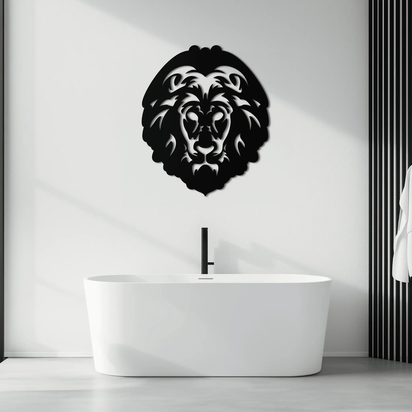 Lion Head Metal Wall Art - Steel Wall Decor for Home and Office - KAF003 by Enova Art