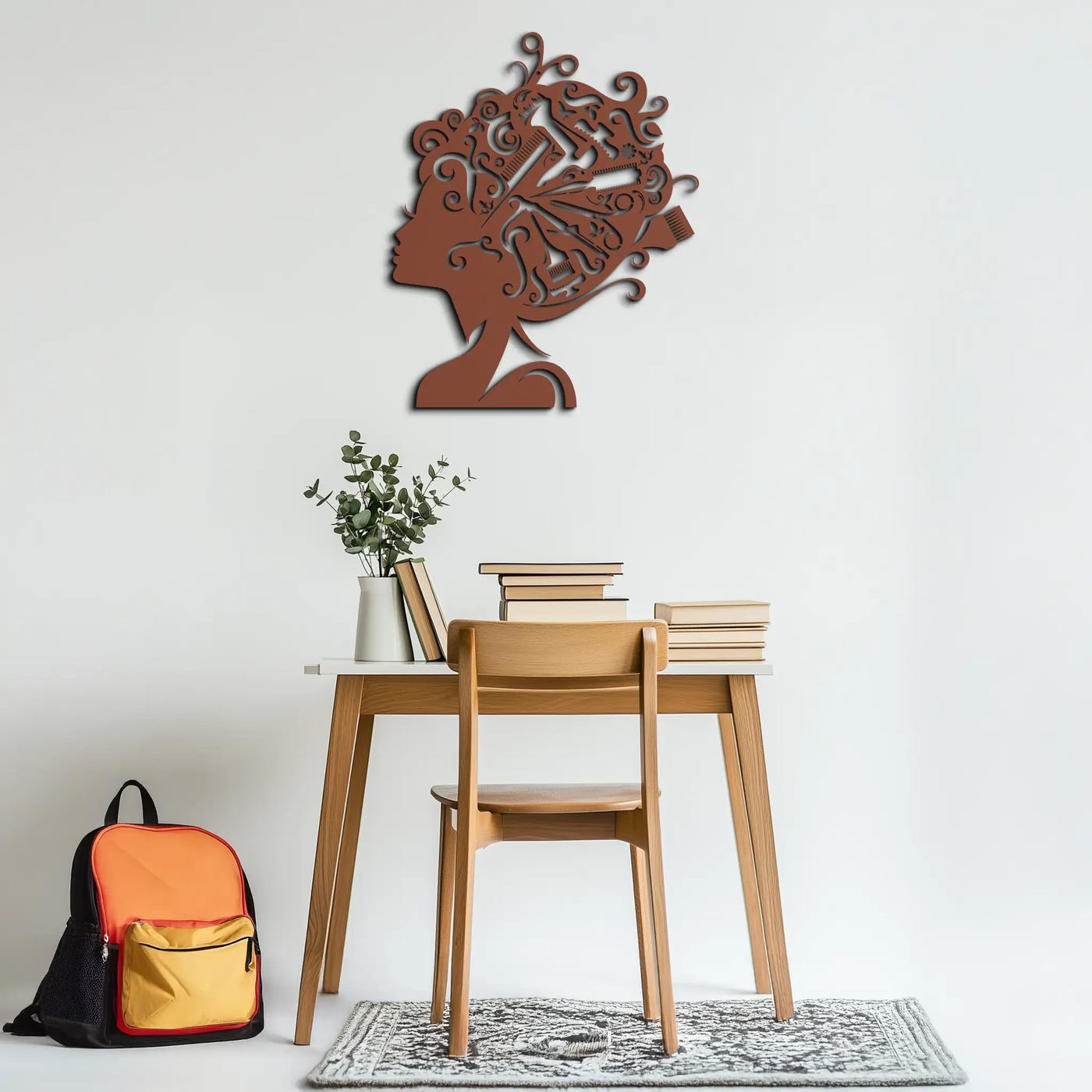 Hair Stylist Metal Wall Art - Steel Wall Decor for Salons and Studios - KAF004 by Enova Art