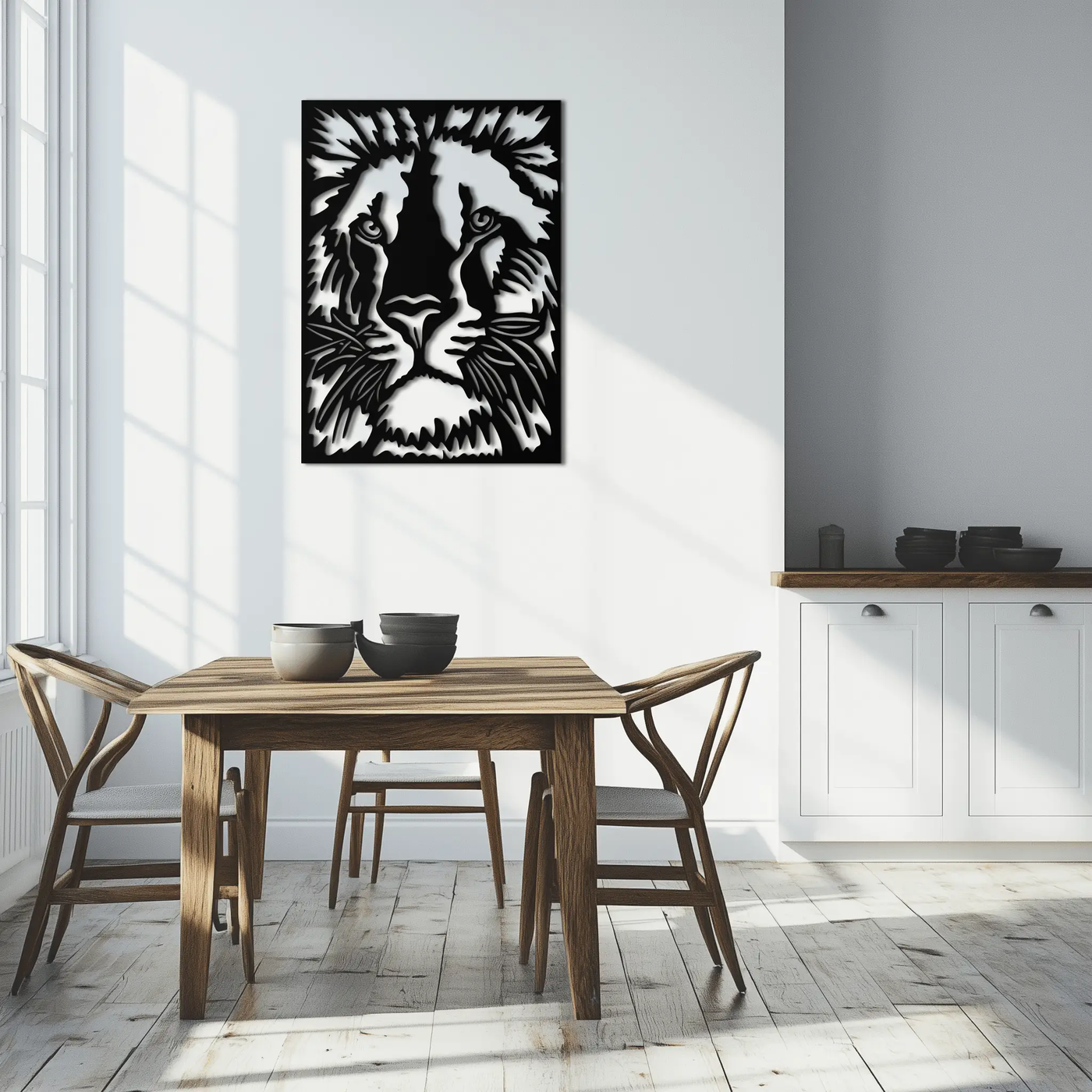 Tiger Face Metal Wall Art - Steel Wall Decor for Home and Office - KAF005 by Enova Art