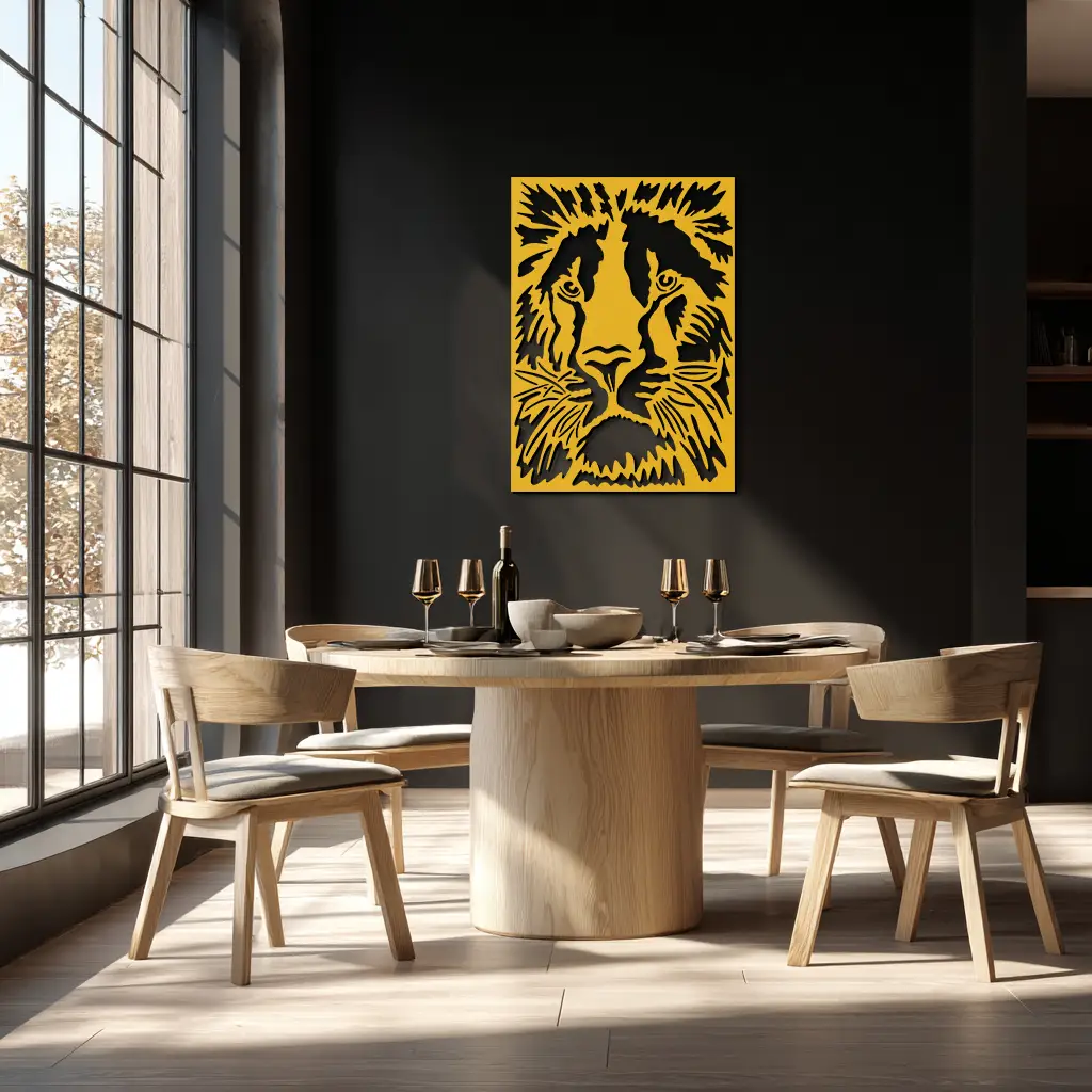 Tiger Face Metal Wall Art - Steel Wall Decor for Home and Office - KAF005 by Enova Art