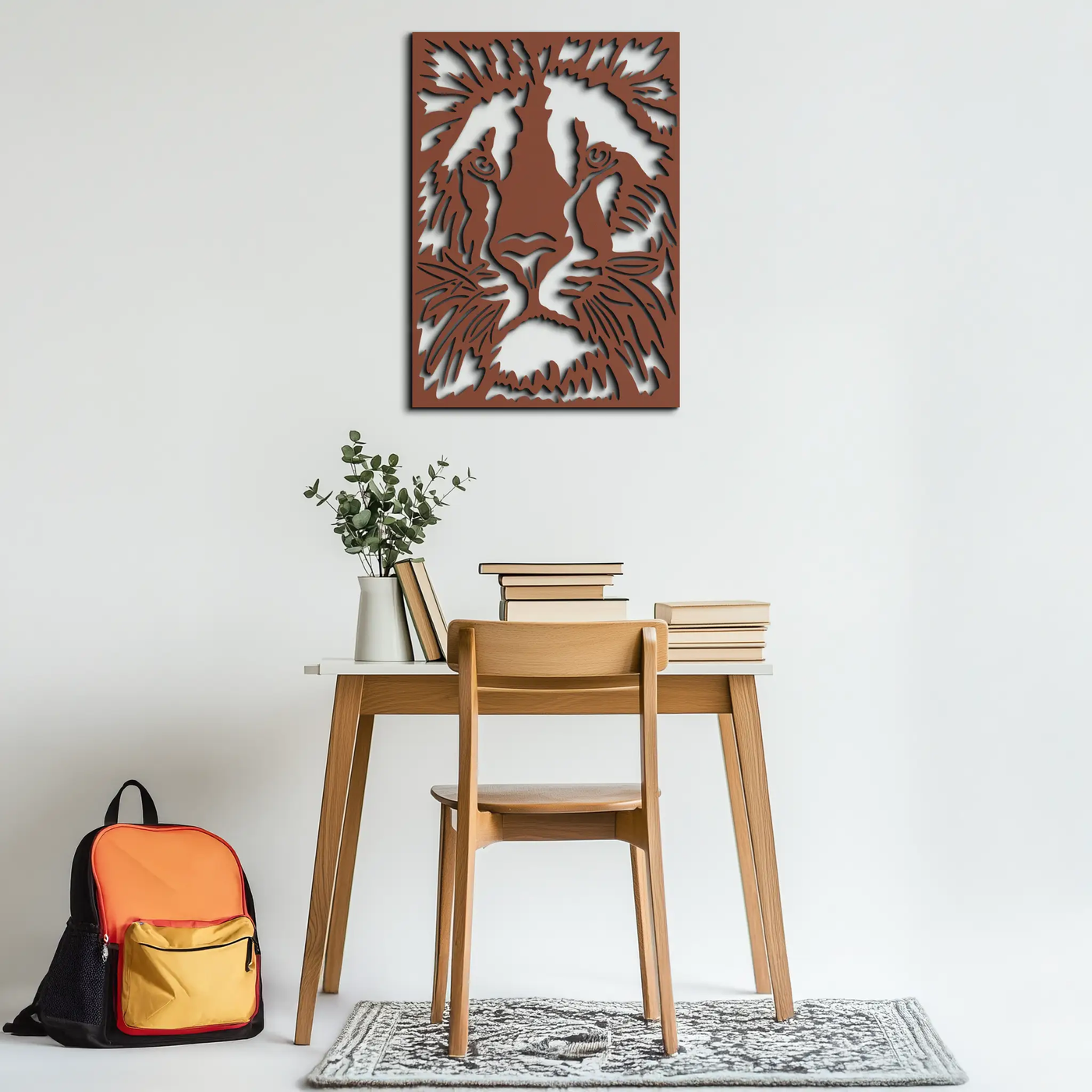 Tiger Face Metal Wall Art - Steel Wall Decor for Home and Office - KAF005 by Enova Art