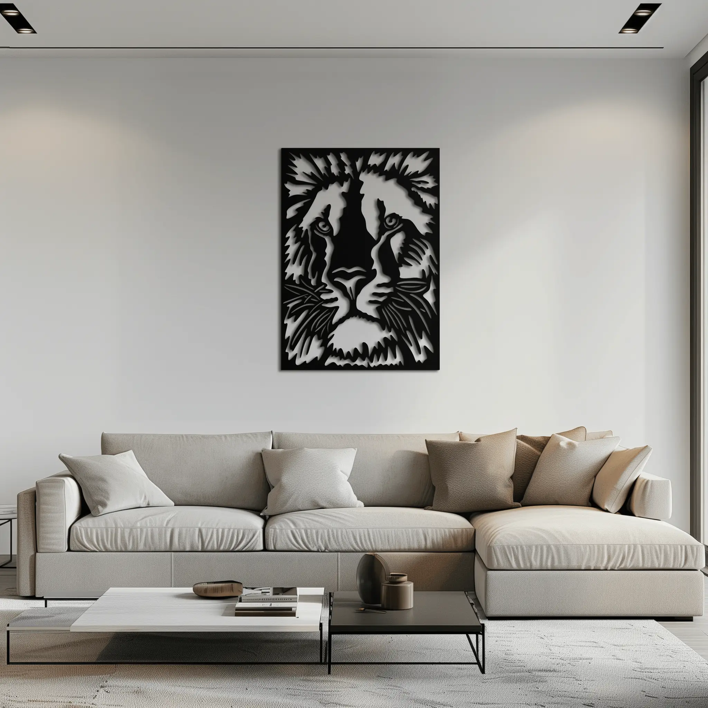 Tiger Face Metal Wall Art - Steel Wall Decor for Home and Office - KAF005 by Enova Art