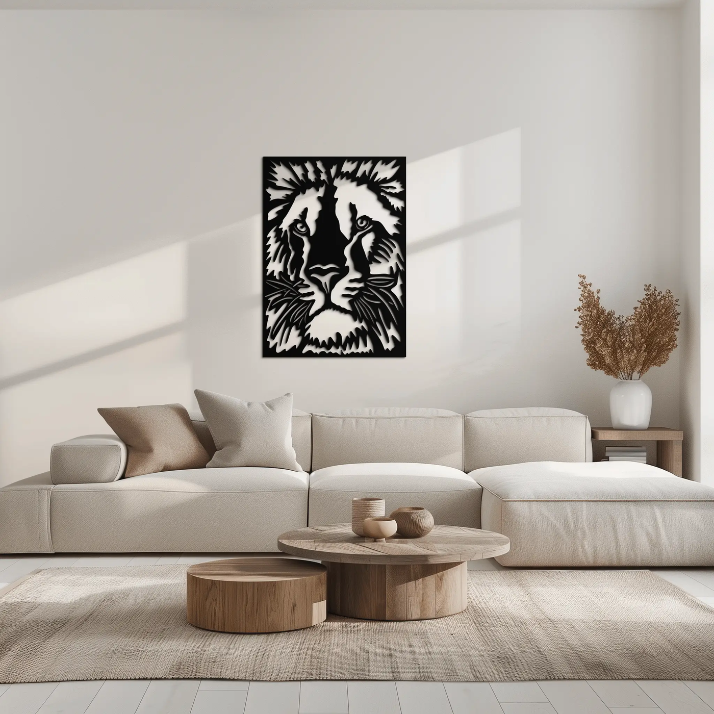 Tiger Face Metal Wall Art - Steel Wall Decor for Home and Office - KAF005 by Enova Art