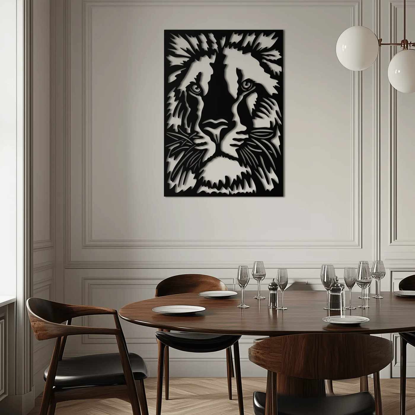Tiger Face Metal Wall Art - Steel Wall Decor for Home and Office - KAF005 by Enova Art