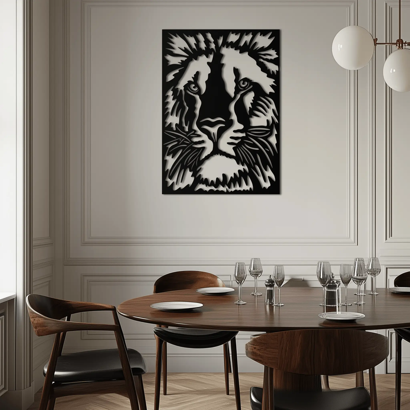 Tiger Face Metal Wall Art - Steel Wall Decor for Home and Office - KAF005 by Enova Art