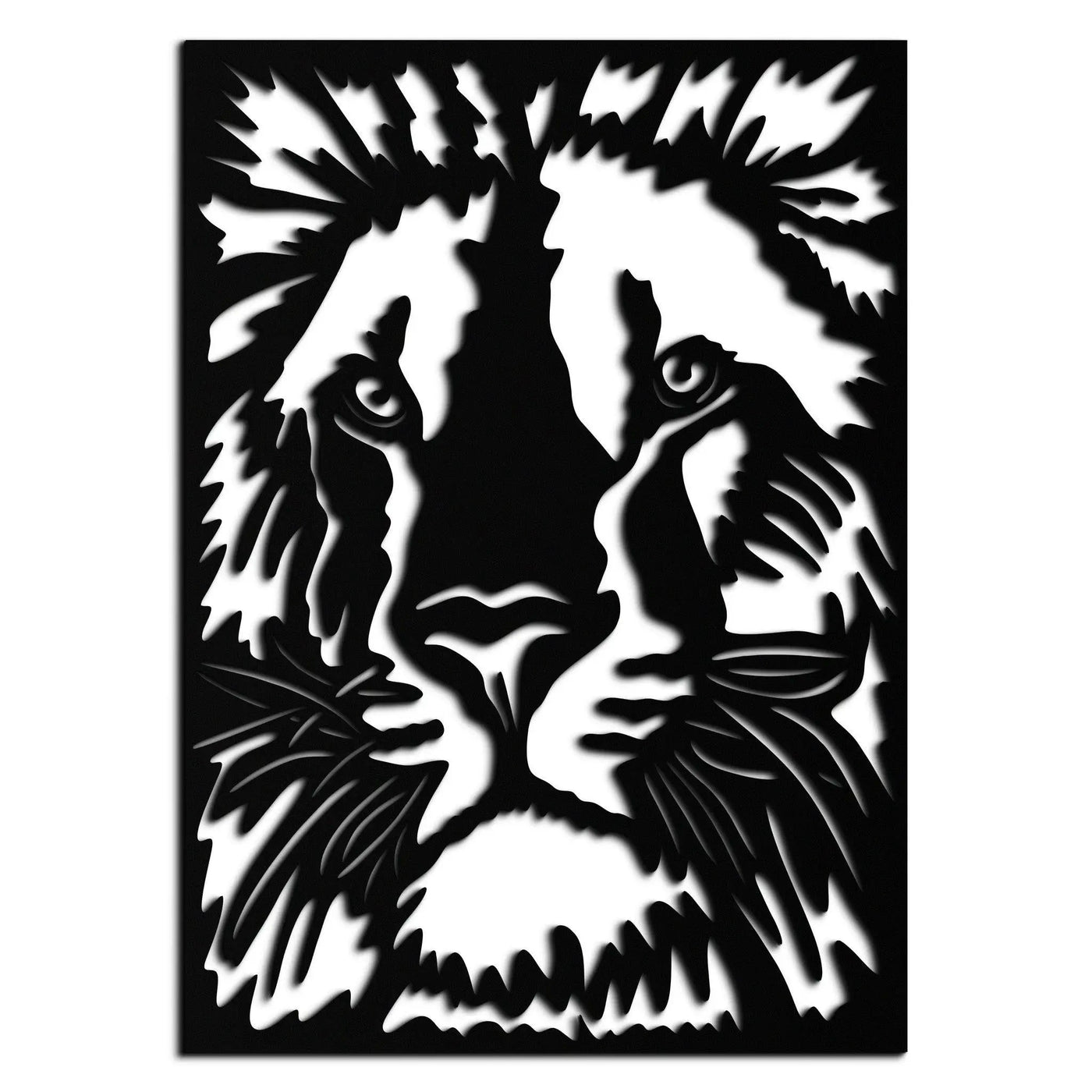 Tiger Face Metal Wall Art - Steel Wall Decor for Home and Office - KAF005 by Enova Art