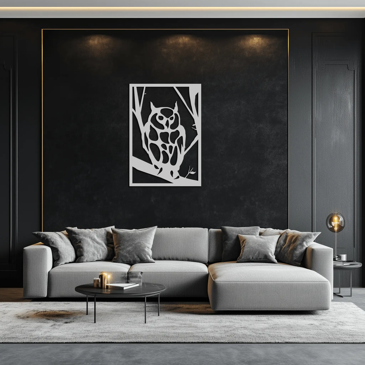 Owl Metal Wall Art - Steel Wall Decor for Home and Office - KAF006 by Enova Art