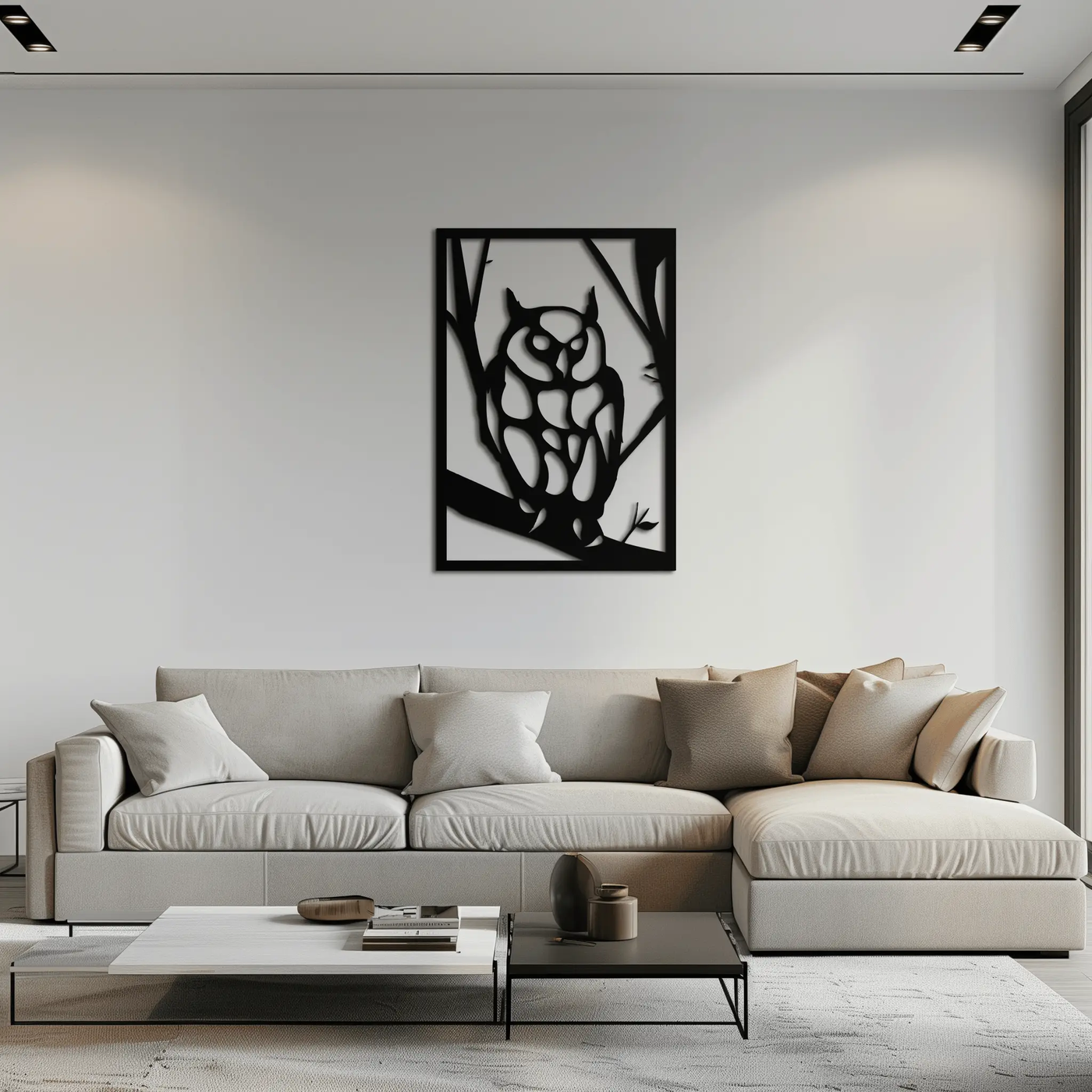 Owl Metal Wall Art - Steel Wall Decor for Home and Office - KAF006 by Enova Art