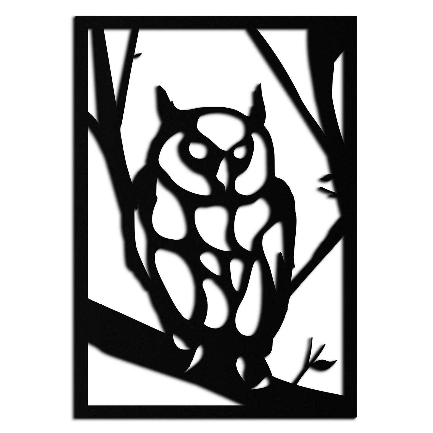 Owl Metal Wall Art - Steel Wall Decor for Home and Office - KAF006 by Enova Art