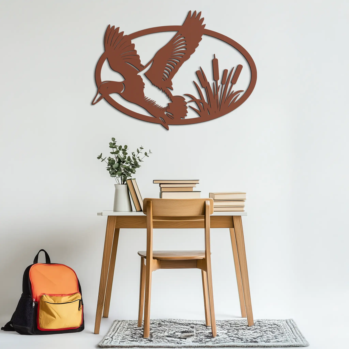 Flying Duck Metal Wall Art - Steel Wall Decor for Home and Cabin - KAF007 by Enova Art