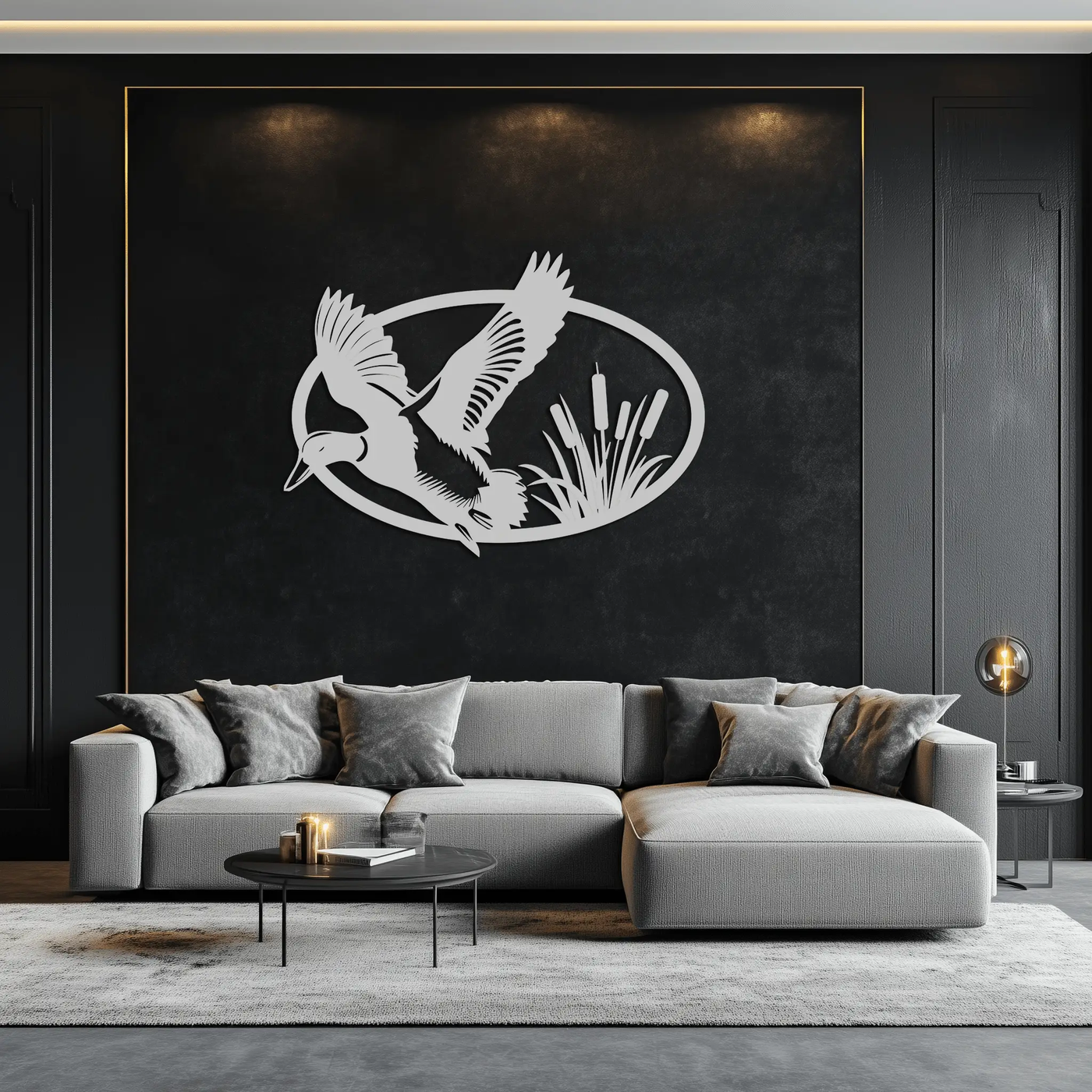 Flying Duck Metal Wall Art - Steel Wall Decor for Home and Cabin - KAF007 by Enova Art