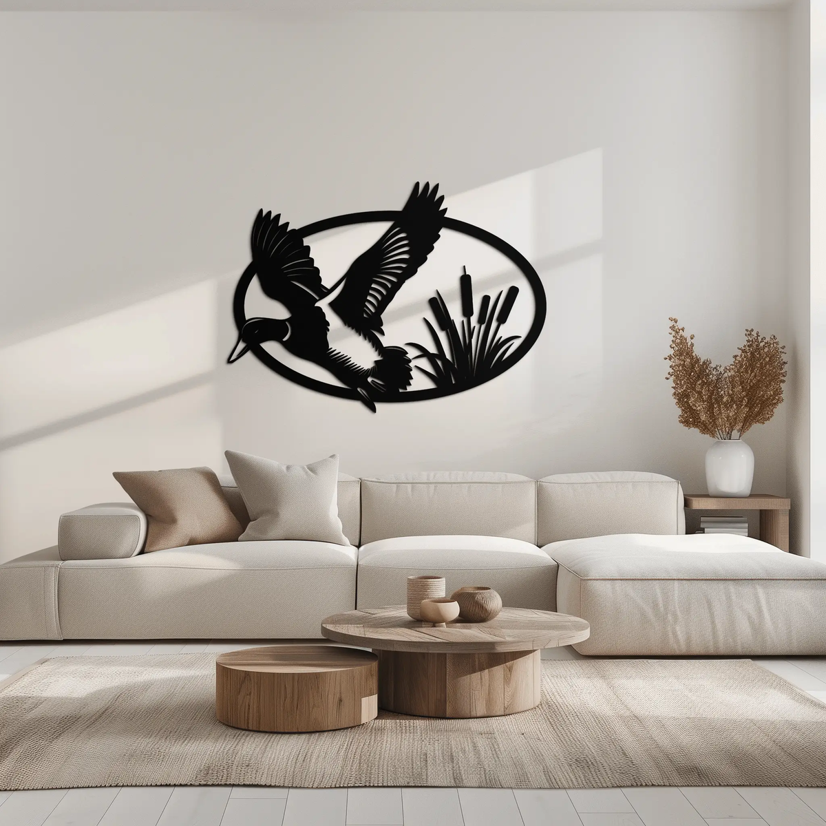 Flying Duck Metal Wall Art - Steel Wall Decor for Home and Cabin - KAF007 by Enova Art