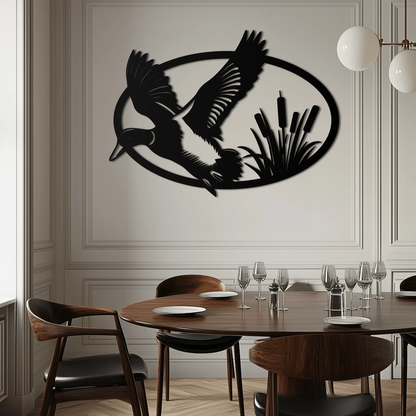Flying Duck Metal Wall Art - Steel Wall Decor for Home and Cabin - KAF007 by Enova Art
