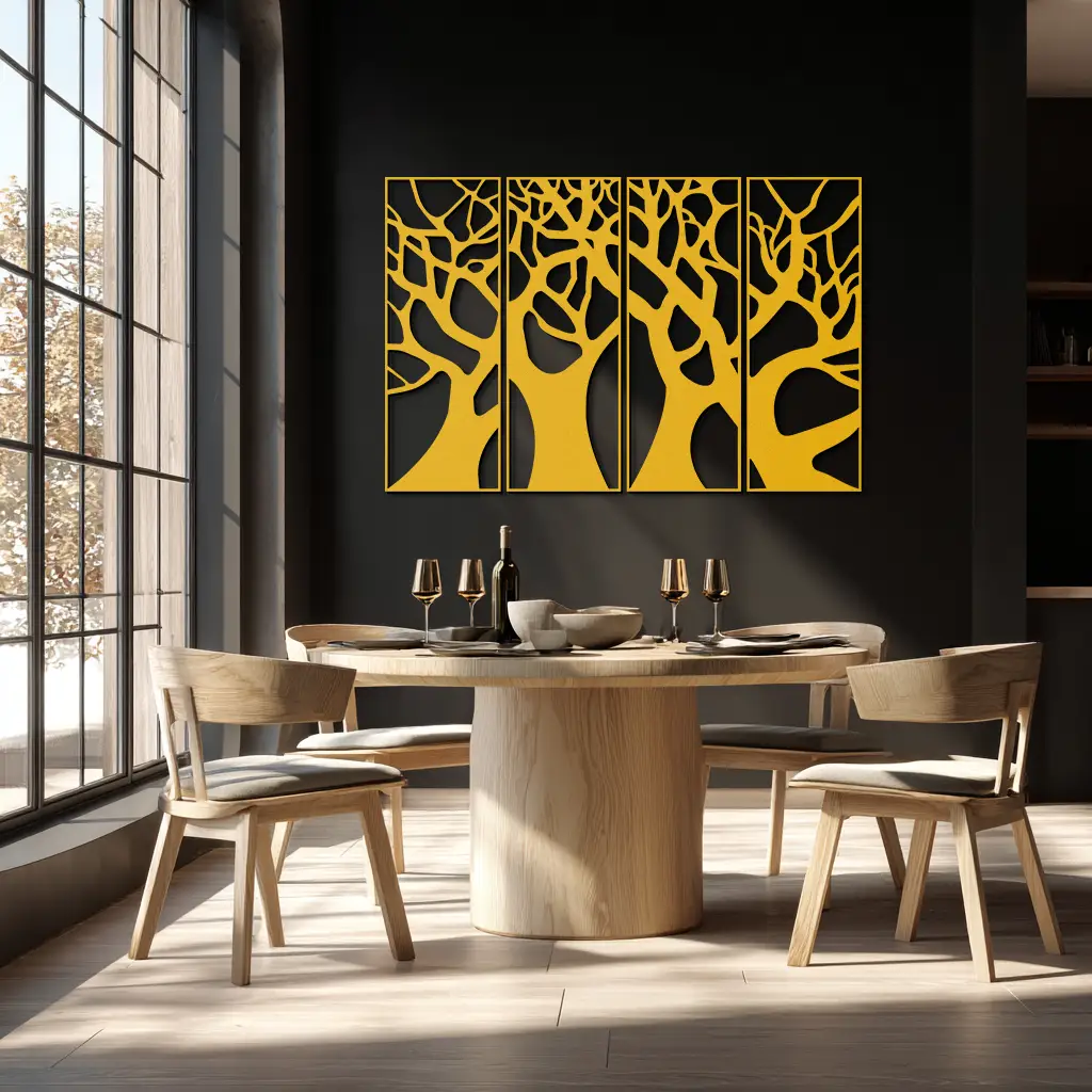 Tree Panel Metal Wall Art - Steel Wall Decor for Home and Office - KAF009 by Enova Art