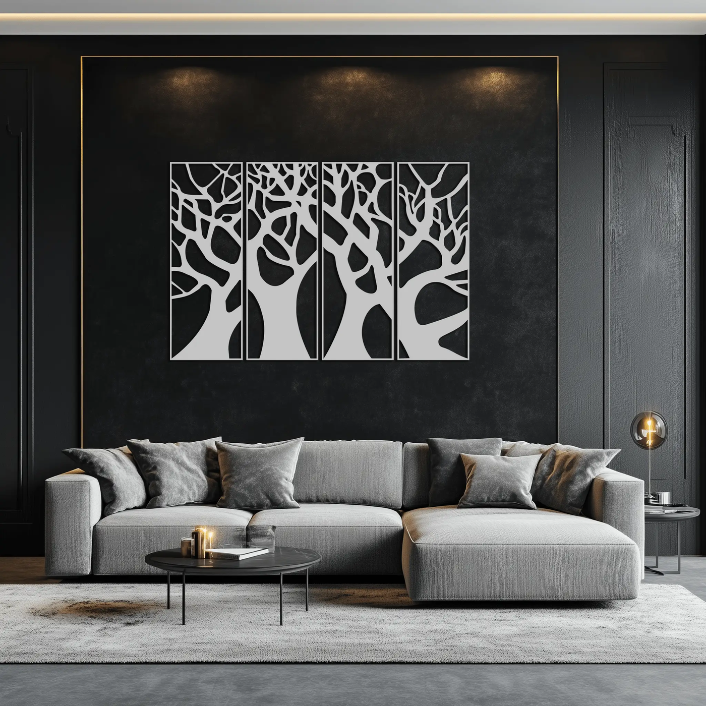 Tree Panel Metal Wall Art - Steel Wall Decor for Home and Office - KAF009 by Enova Art