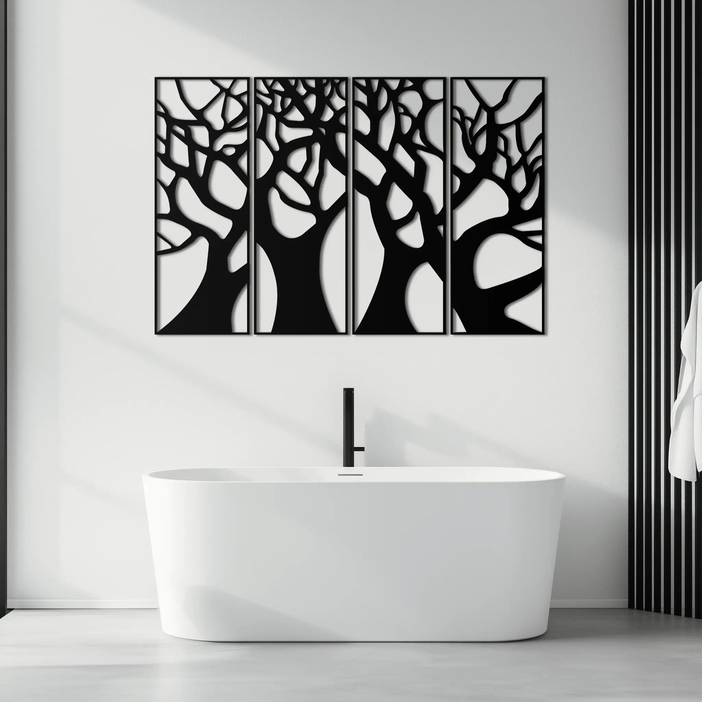Tree Panel Metal Wall Art - Steel Wall Decor for Home and Office - KAF009 by Enova Art