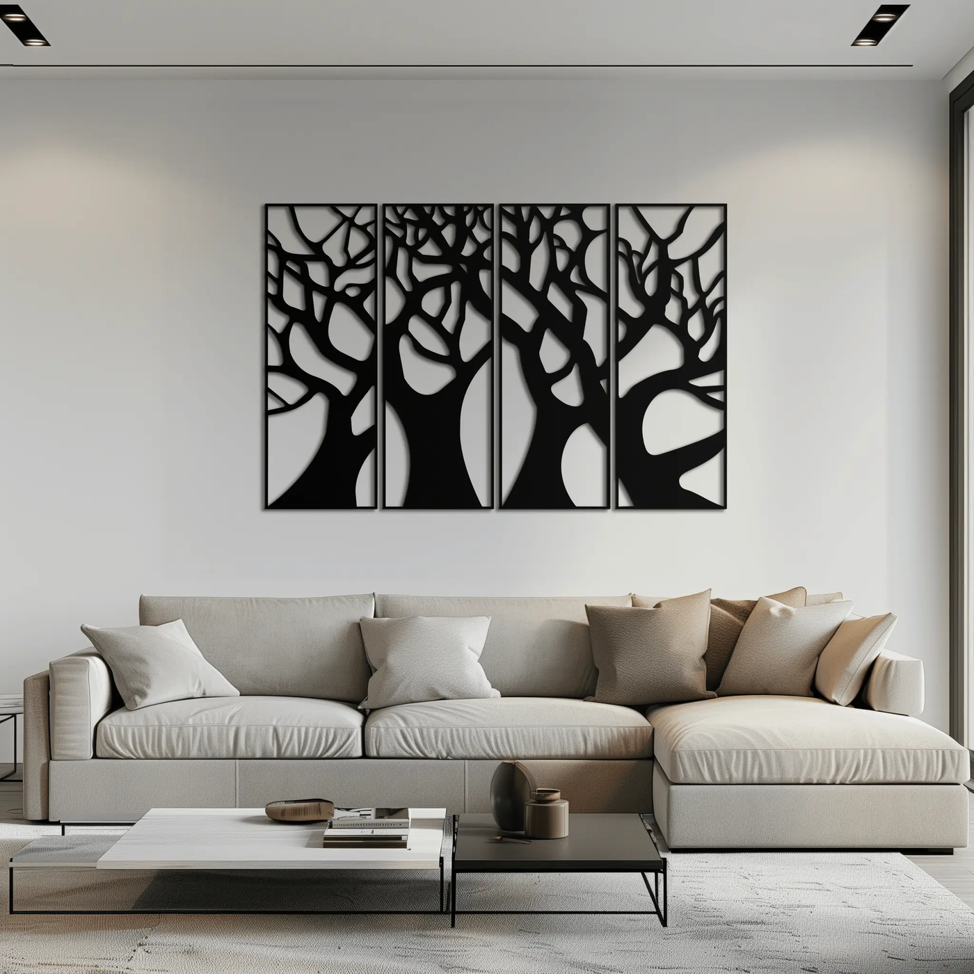 Tree Panel Metal Wall Art - Steel Wall Decor for Home and Office - KAF009 by Enova Art