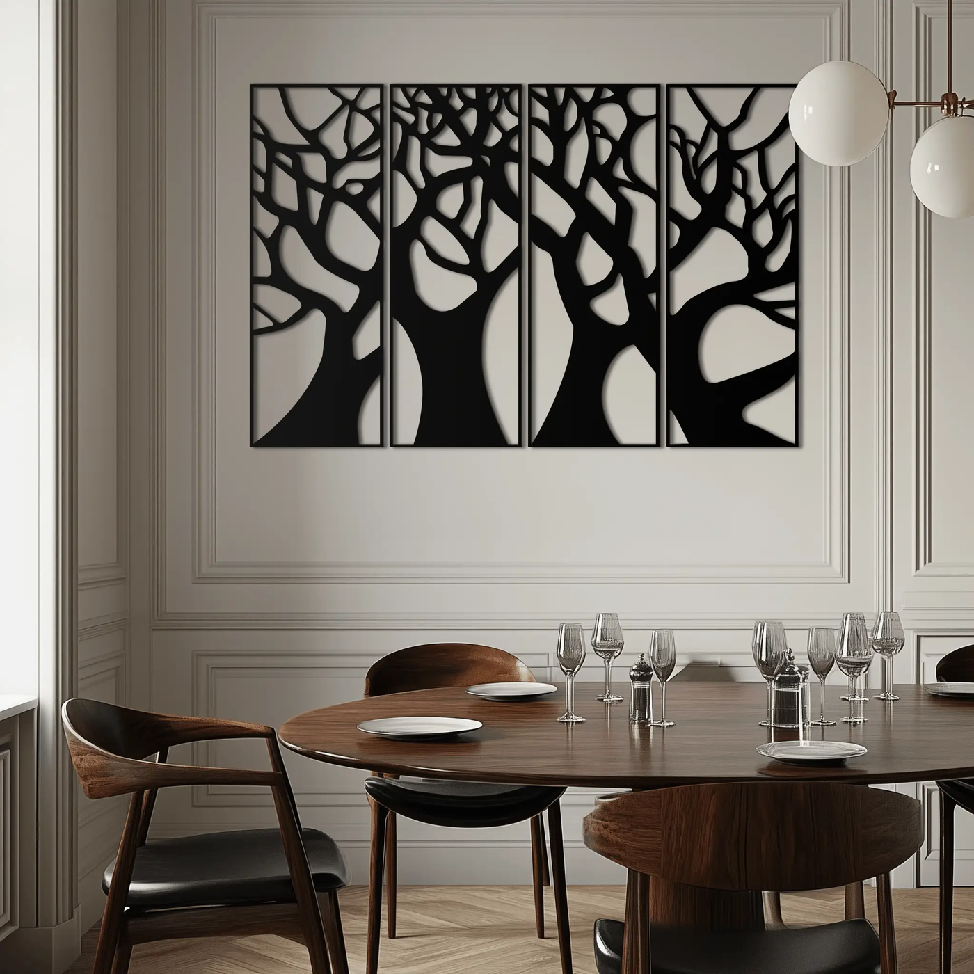 Tree Panel Metal Wall Art - Steel Wall Decor for Home and Office - KAF009 by Enova Art