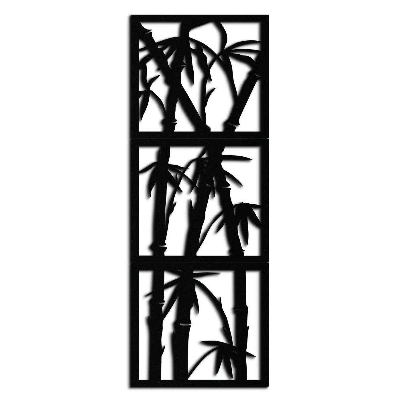 Bamboo Panel Metal Wall Art - Steel Wall Decor for Home and Office - KAF011 by Enova Art