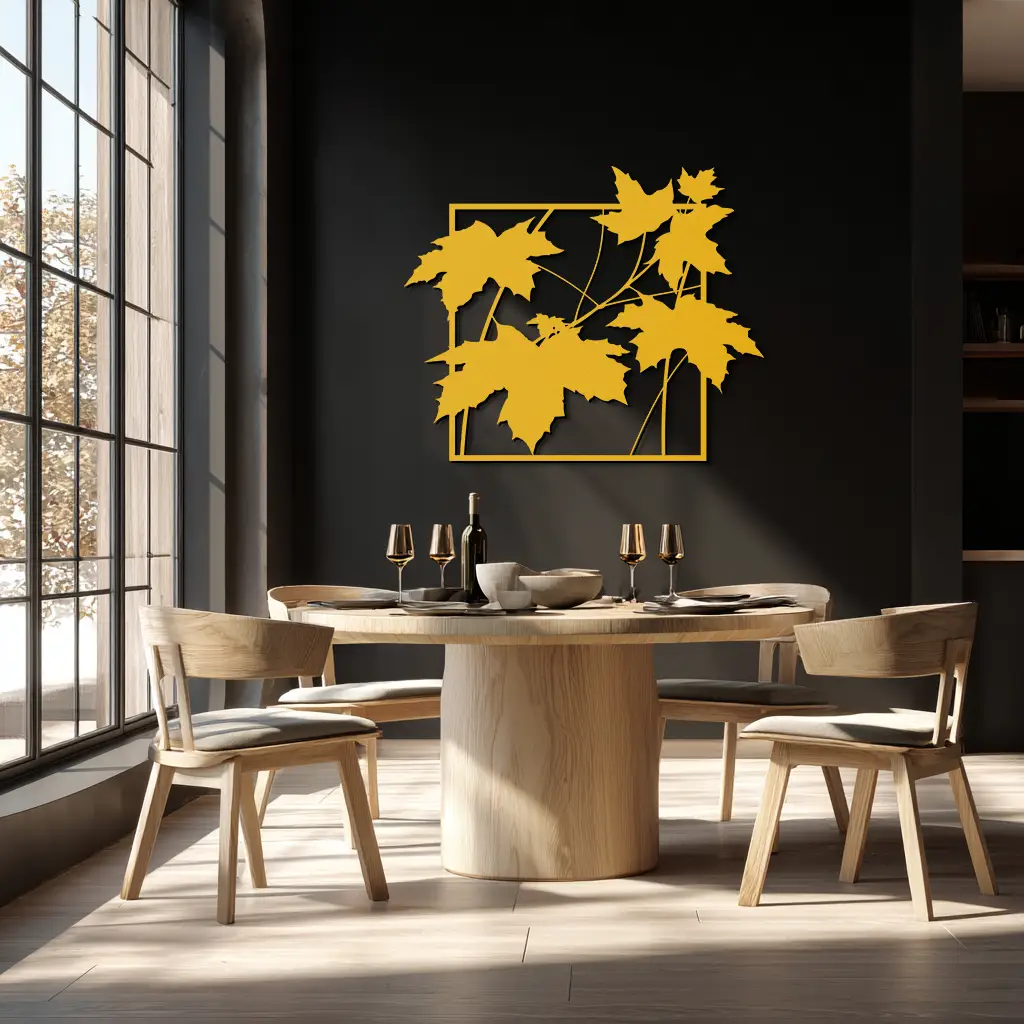 Maple Leaf Metal Wall Art - Steel Wall Decor for Home and Office - KAF012 by Enova Art