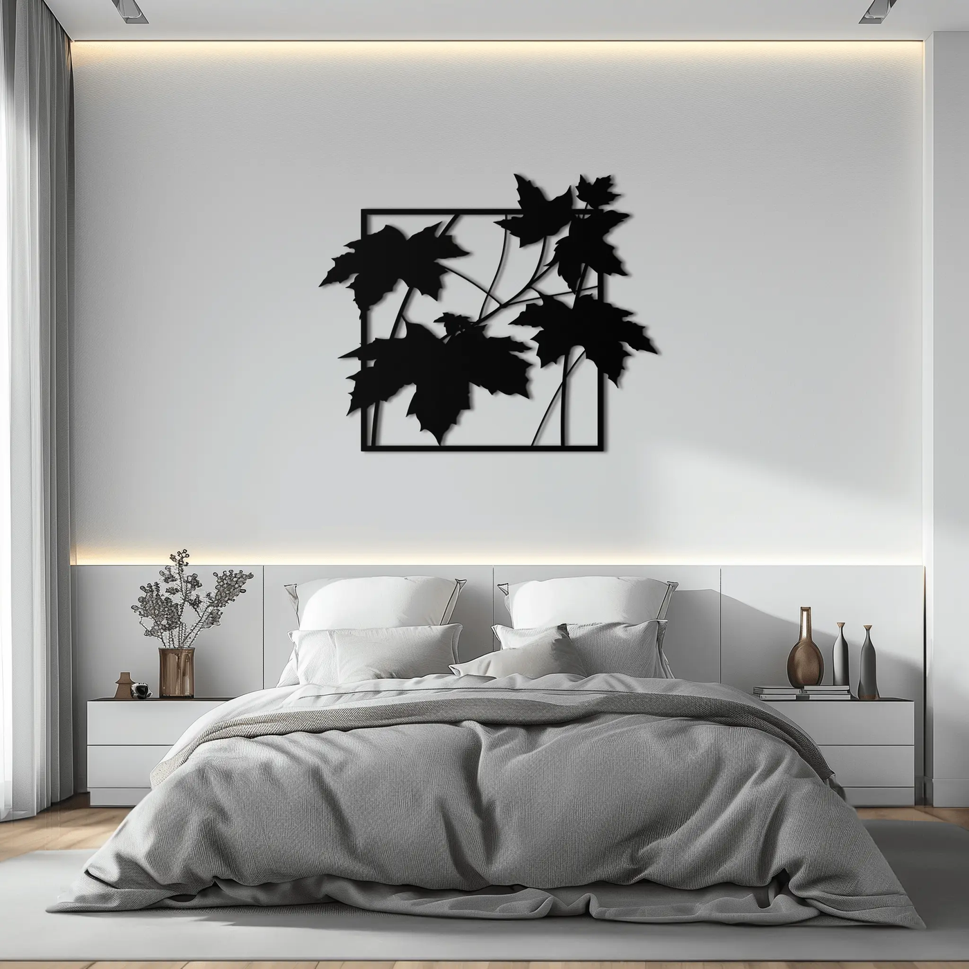 Maple Leaf Metal Wall Art - Steel Wall Decor for Home and Office - KAF012 by Enova Art