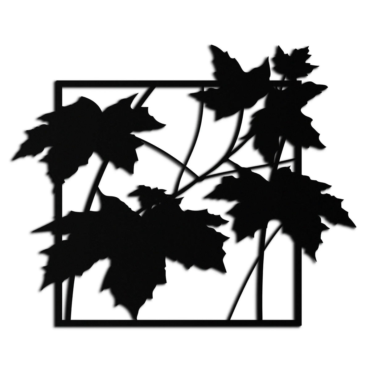 Maple Leaf Metal Wall Art - Steel Wall Decor for Home and Office - KAF012 by Enova Art