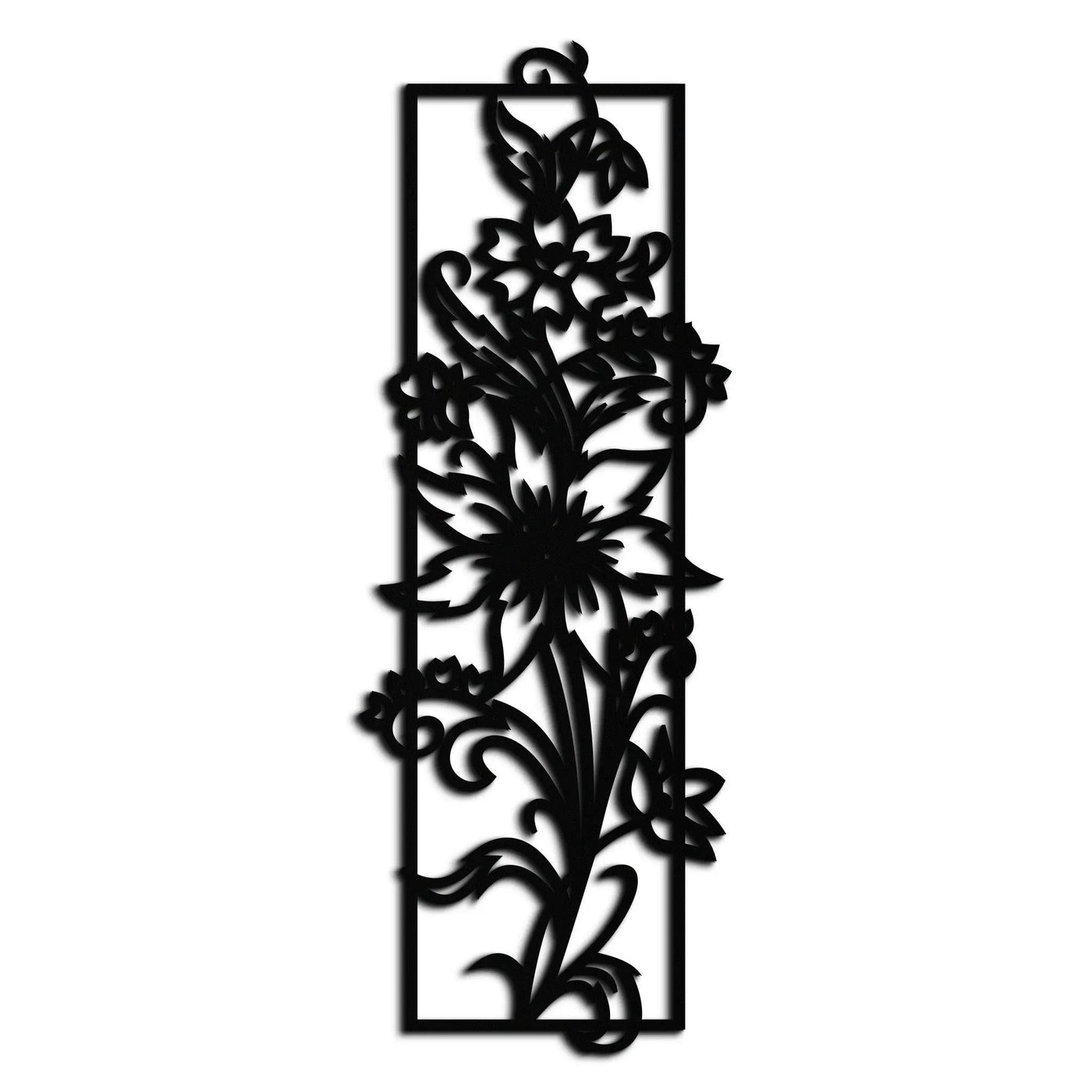 Floral Panel Metal Wall Art - Steel Wall Decor for Home and Office - KAF015 by Enova Art
