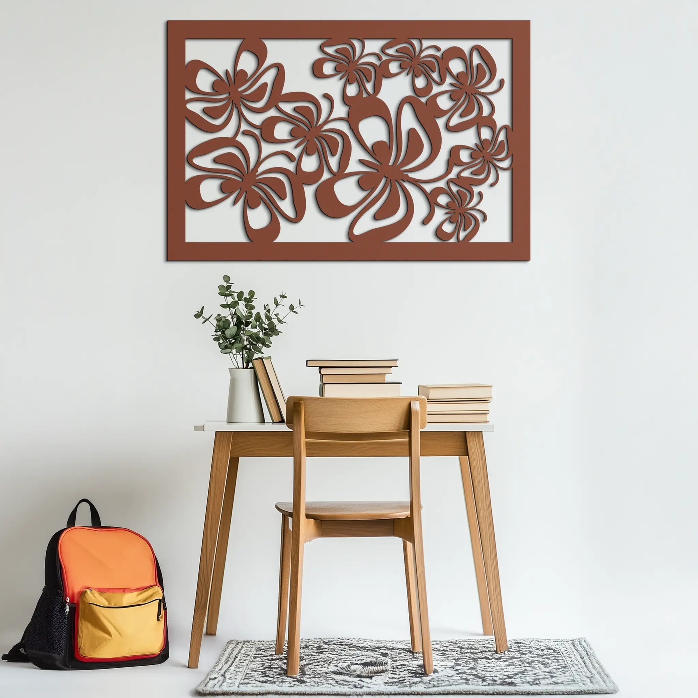 Floral Burst Metal Wall Art - Steel Wall Decor for Home and Office - KAF016 by Enova Art