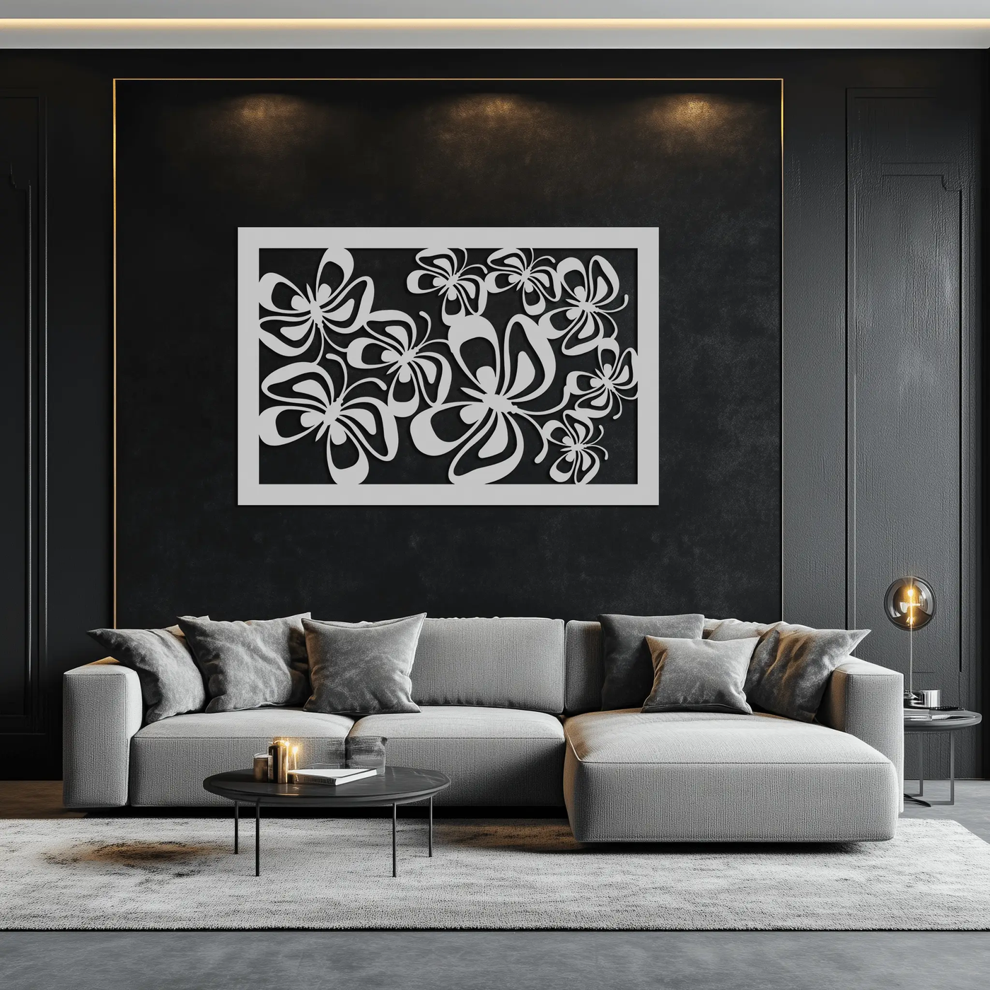 Floral Burst Metal Wall Art - Steel Wall Decor for Home and Office - KAF016 by Enova Art