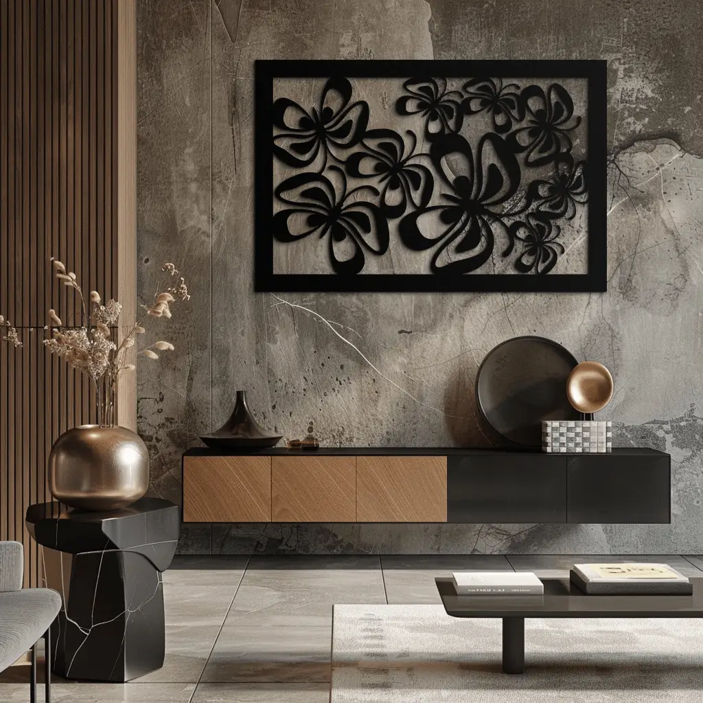 Floral Burst Metal Wall Art - Steel Wall Decor for Home and Office - KAF016 by Enova Art