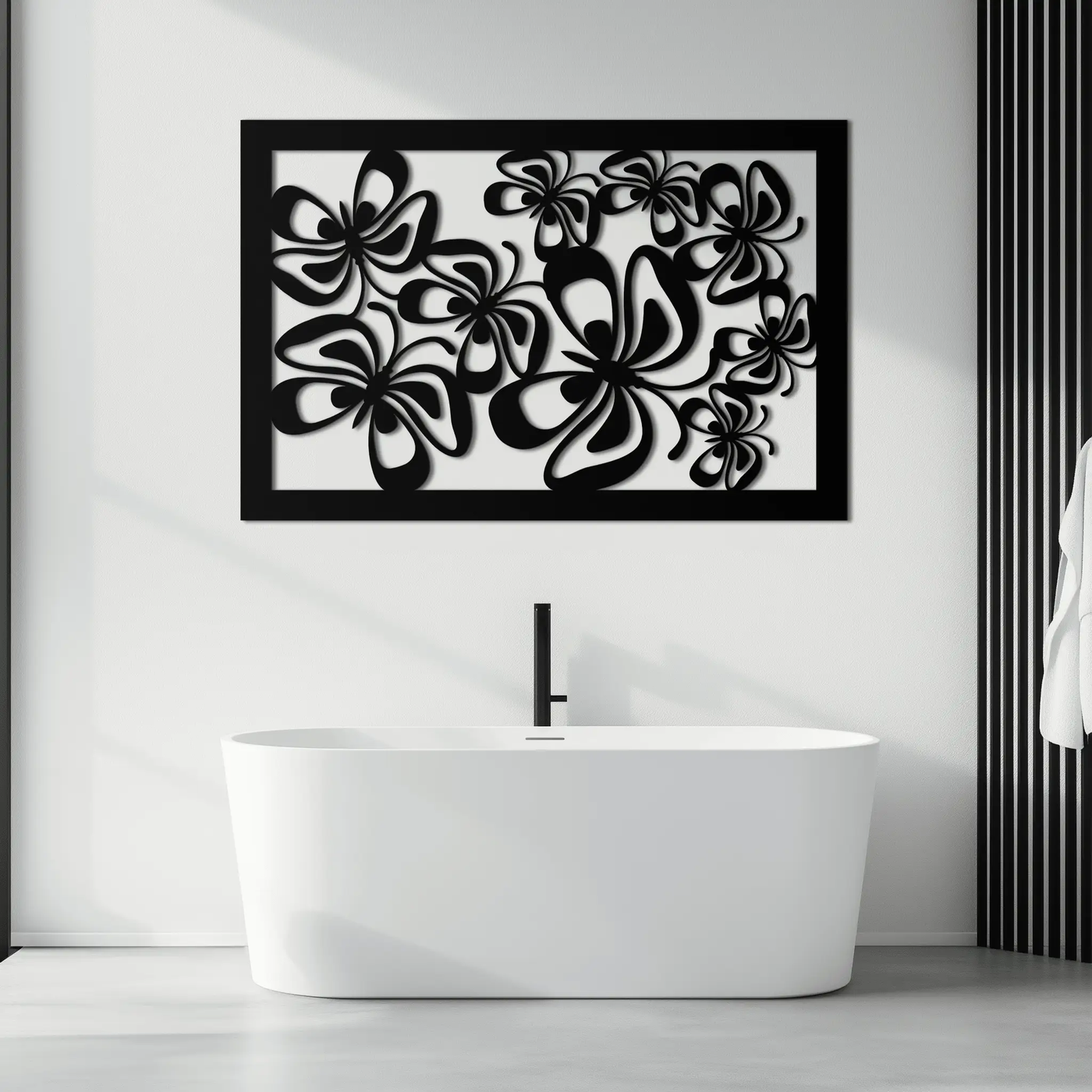 Floral Burst Metal Wall Art - Steel Wall Decor for Home and Office - KAF016 by Enova Art