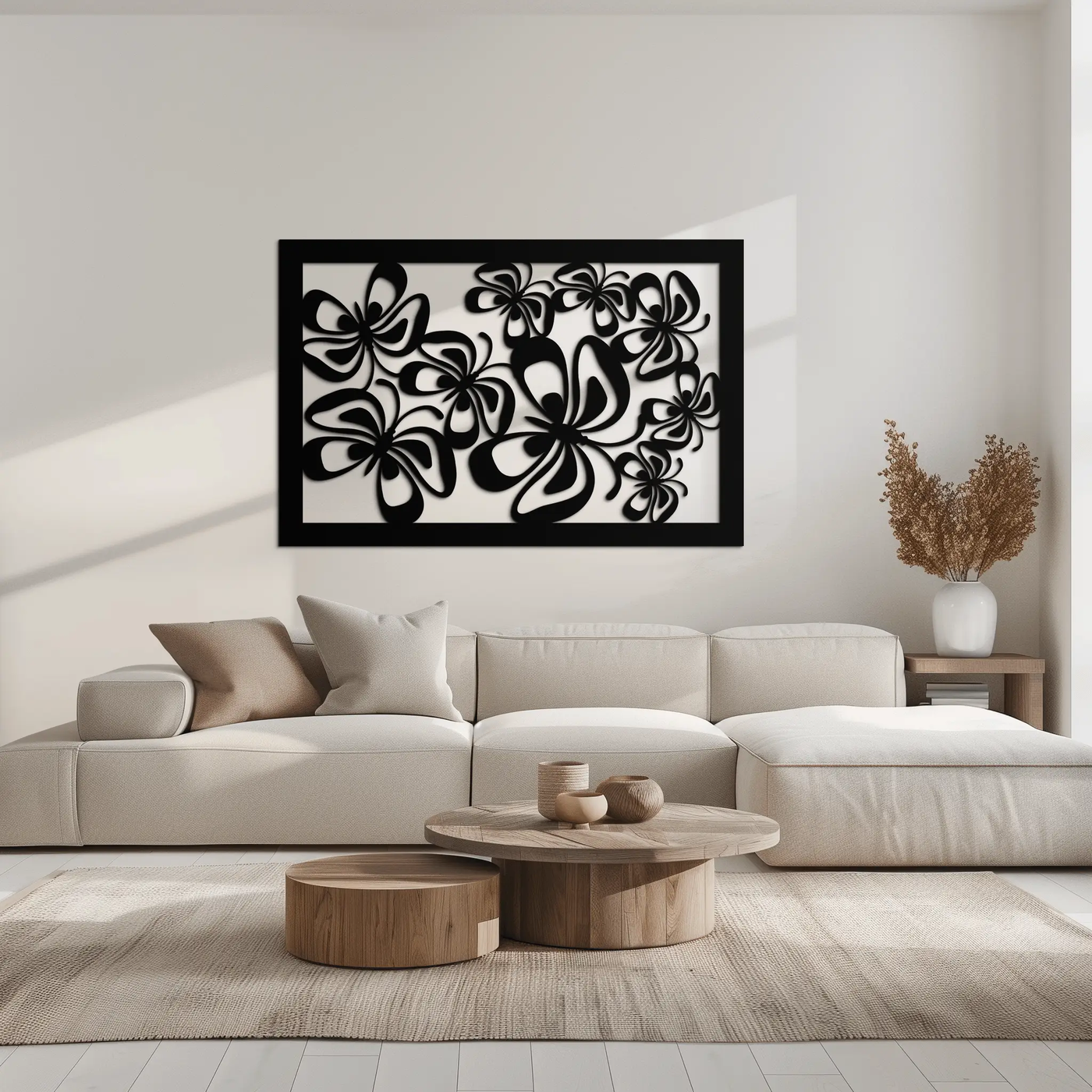Floral Burst Metal Wall Art - Steel Wall Decor for Home and Office - KAF016 by Enova Art