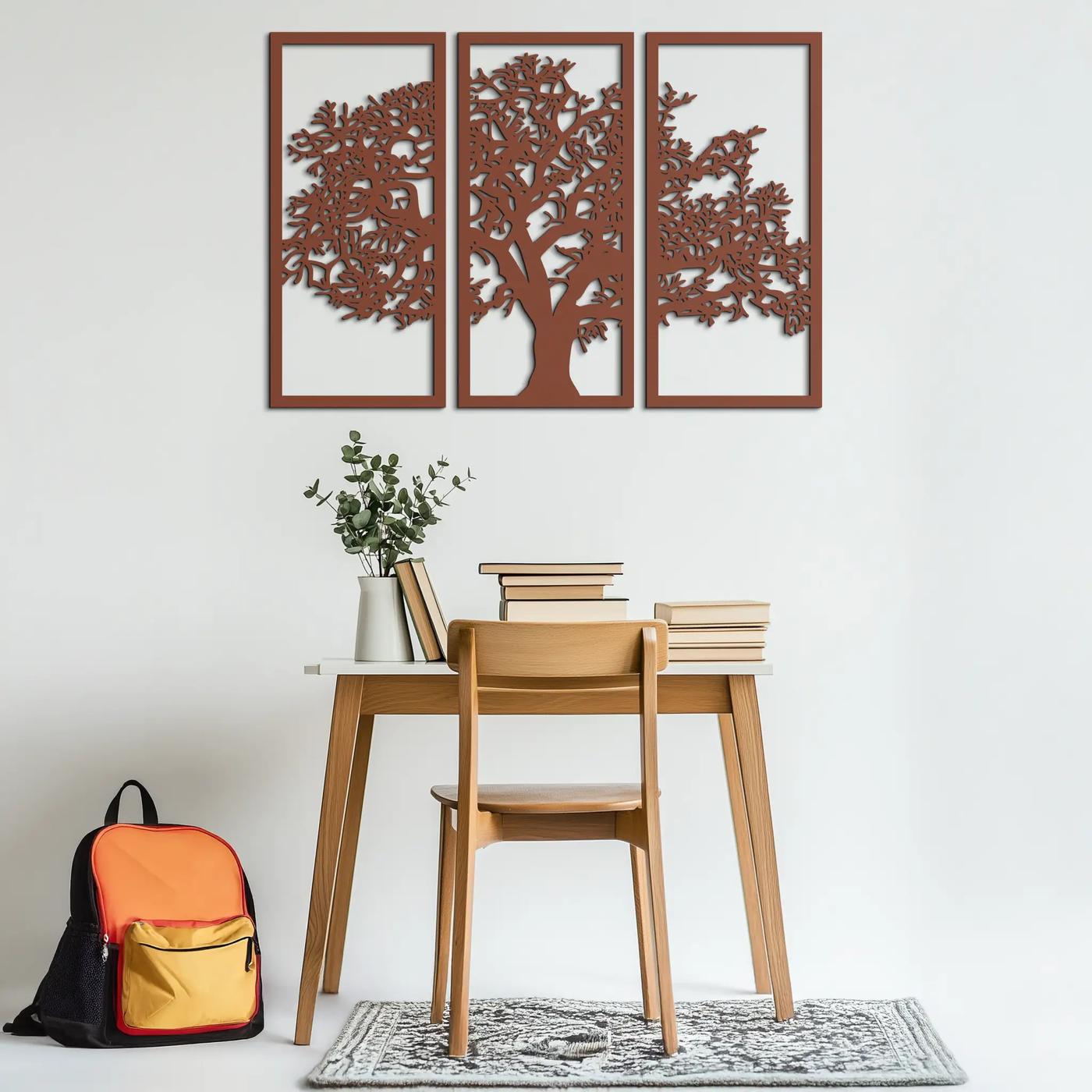 Tree of Life Metal Wall Art - Three-Panel Steel Wall Decor for Home and Office - KAF021 by Enova Art