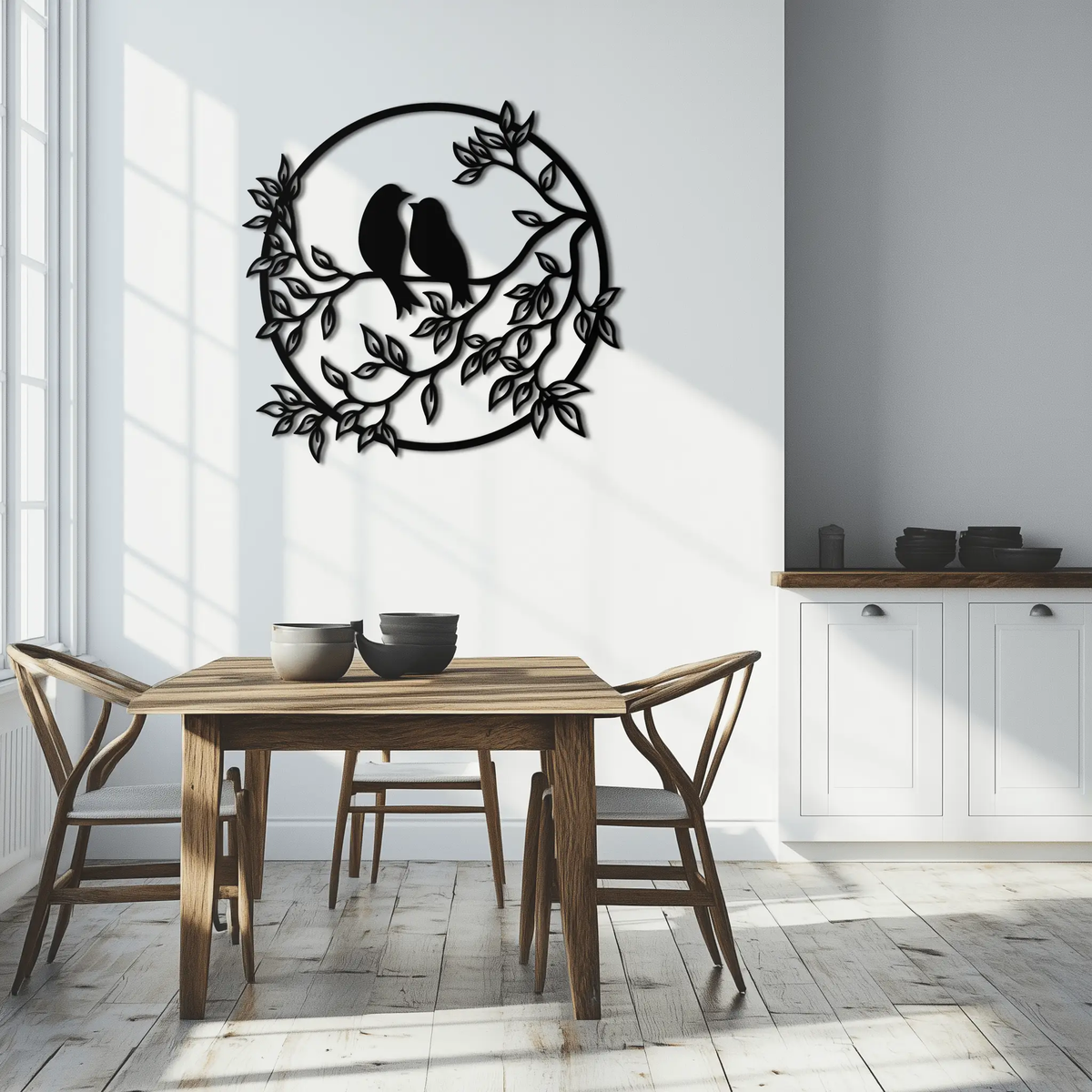 Love Birds Metal Wall Art - Romantic Steel Wall Decor for Home and Bedroom - KAF023 by Enova Art