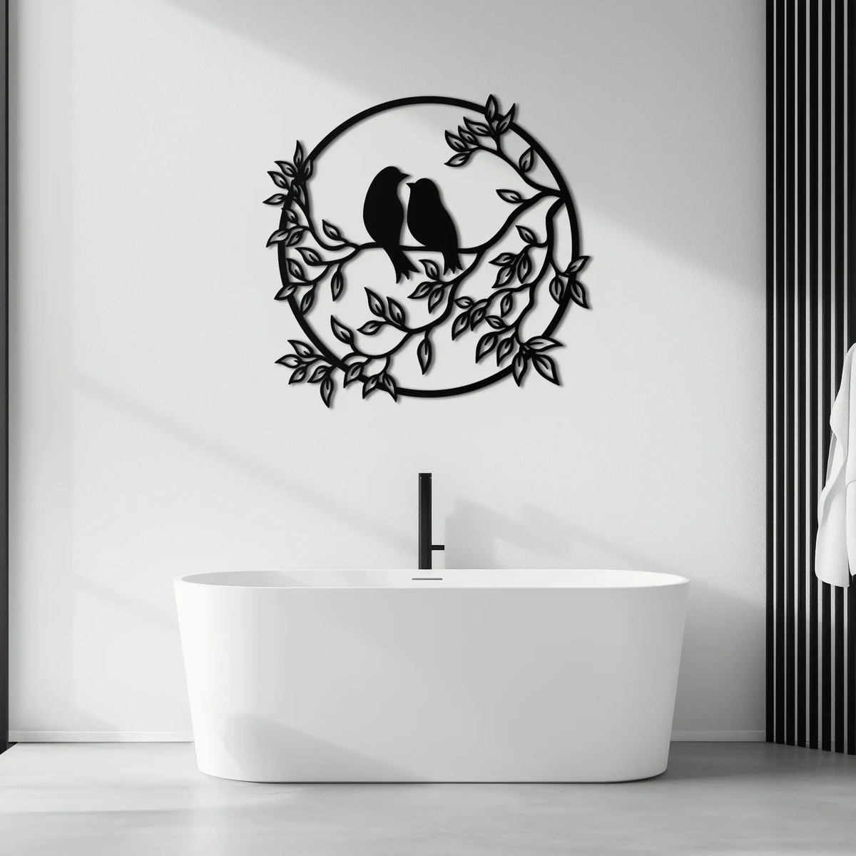 Love Birds Metal Wall Art - Romantic Steel Wall Decor for Home and Bedroom - KAF023 by Enova Art